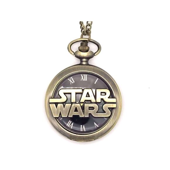 Intergalactic Pocket Watch - Sci-Fi Movie Gift for Jedi Fans Christmas Birthday - Picture 7 of 10